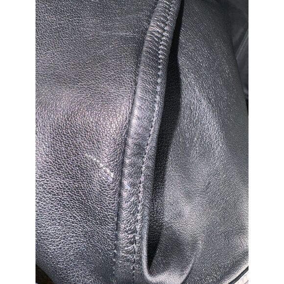 Missani Le Collezioni Jacket Mens Large Black Reversible Leather Suede Bomber - Picture 8 of 9